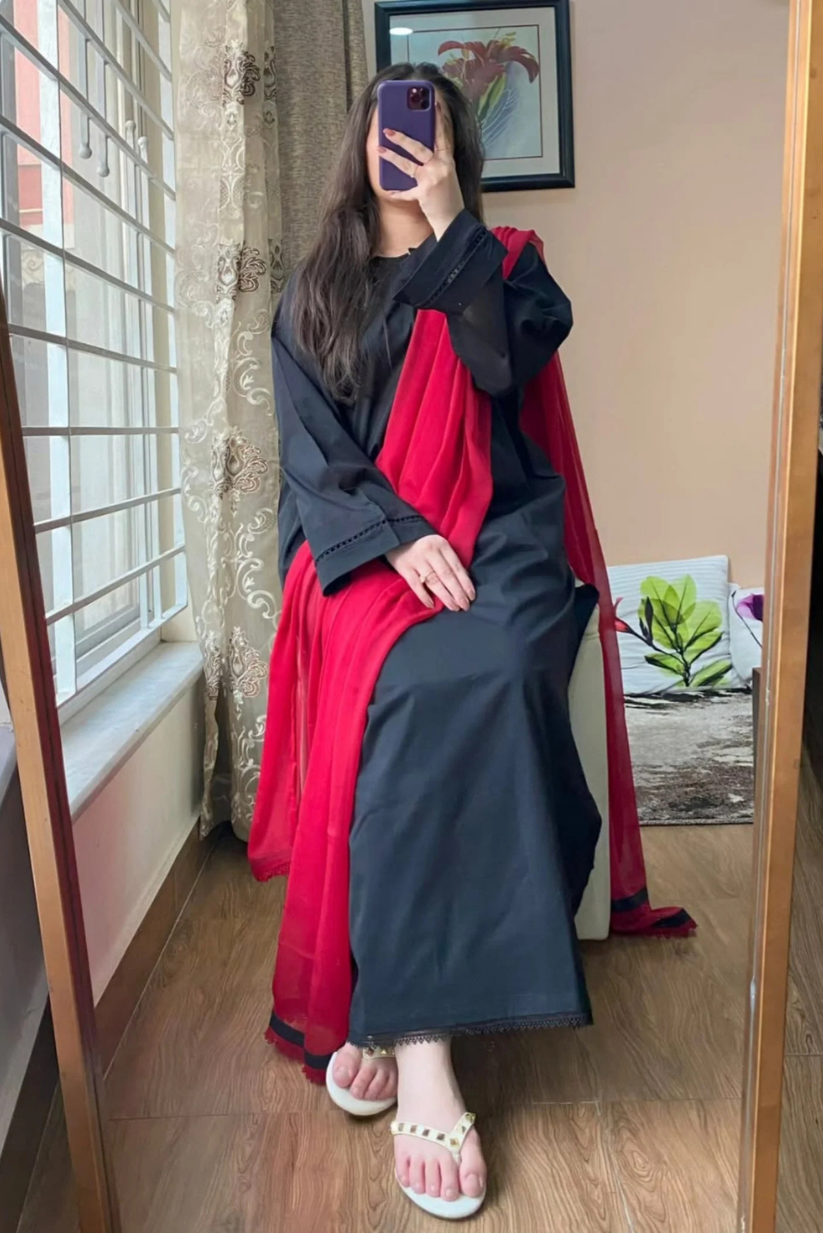 Royal Black 3 PC Stitched