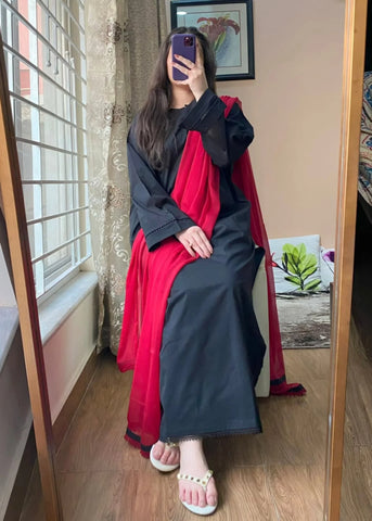 Royal Black 3 PC Stitched