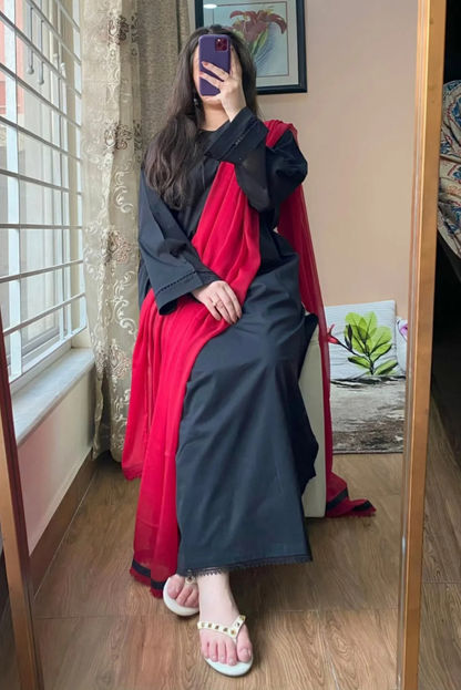 Royal Black 3 PC Stitched