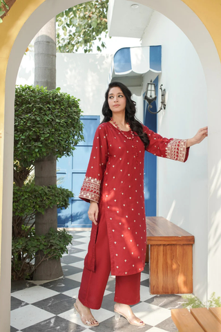 Garnet 2 PC Stitched