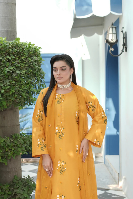 Mustard Hill 3 PC Stitched