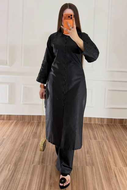 Shina Black 2PC Stitched