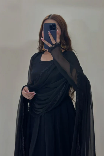 Aura Black 3PC Stitched