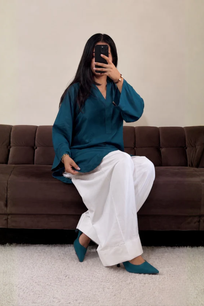 Teal 2PC Stitched