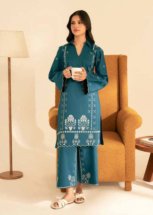 TEAL DUSK 2PC STITCHED