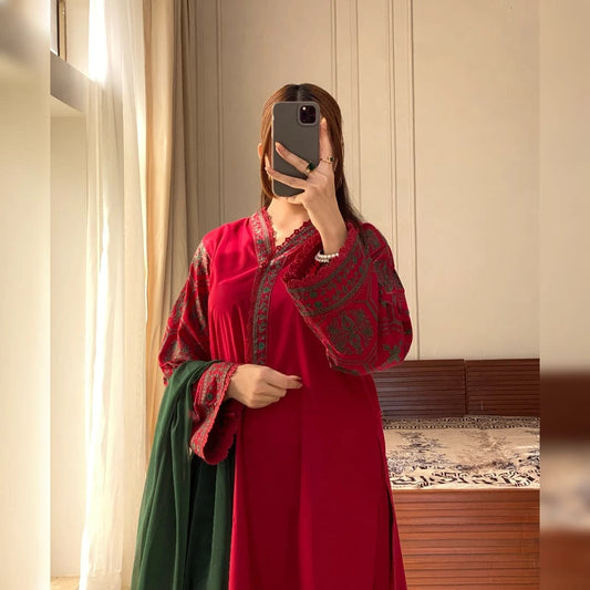 Crimson 3PC Stitched
