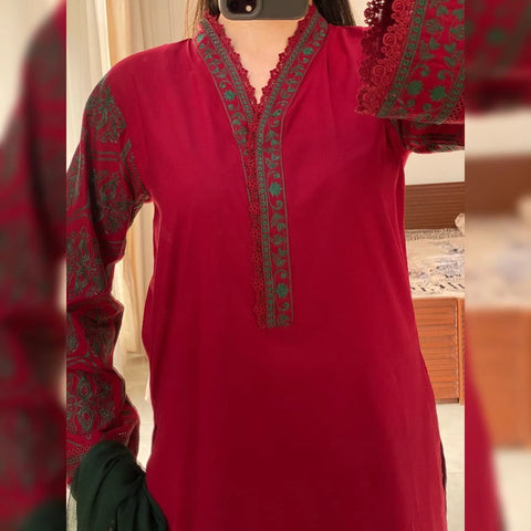 Crimson 3PC Stitched